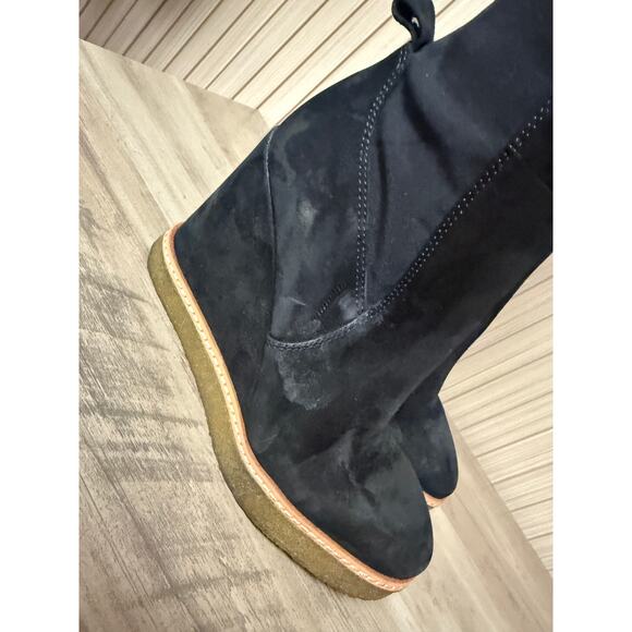 Veronica Beard Andora Knee-High Wedge Boot in Black Size 5.5M - Picture 11 of 16